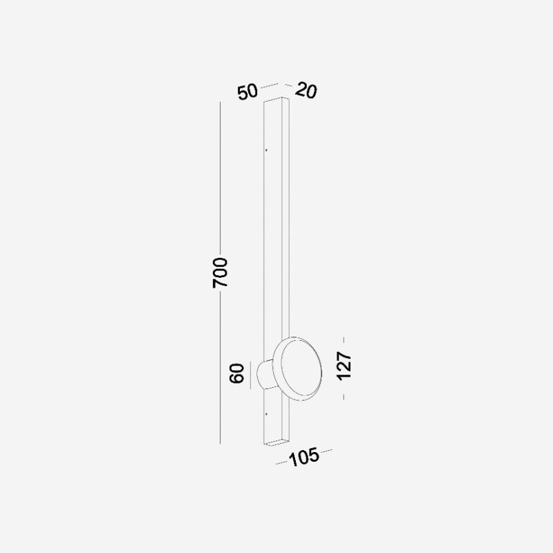 aplique led ava dimensiones