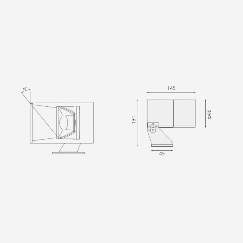 proyector exterior vista xl dimensiones